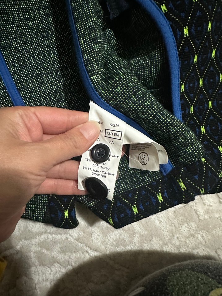 Erkek Çocuk Siyah Nakışlı Düğmeli Kaban - Görsel 5