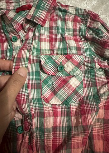 Erkek Çocuk Kırmızı Batik Desenli Gömlek - Görsel 3