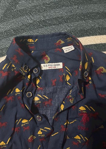 U.S Polo Assn. Erkek Çocuk Çok Renkli Desenli Uzun Kollu Gömlek