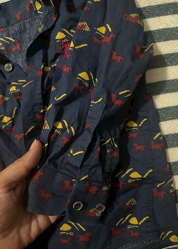 Erkek Çocuk Çok Renkli Desenli Uzun Kollu Gömlek - Görsel 4