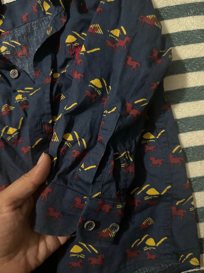 Erkek Çocuk Çok Renkli Desenli Uzun Kollu Gömlek - Görsel 4