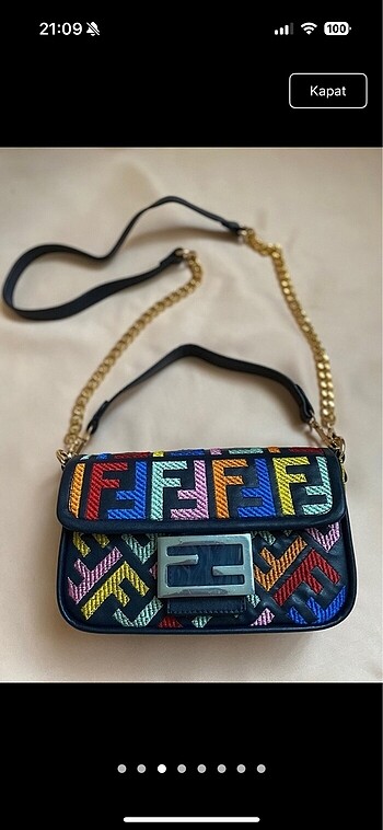 Fendi renkli çapraz çanta