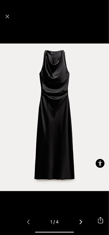 Zara saten elbise