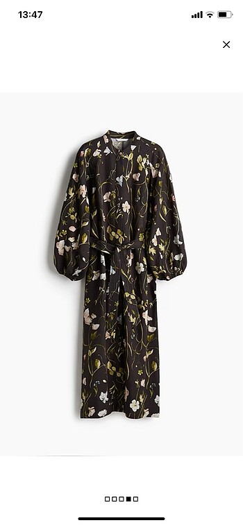 H&M H&M keten uzun elbise