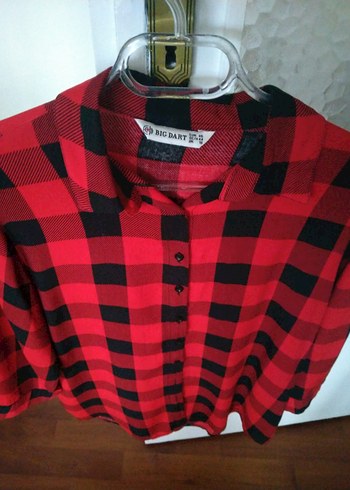 Kırmızı Siyah Kareli Kadın Gömlek - Görsel 5