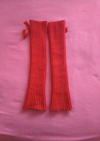 Kırmızı Örgü Kadın tozluk - Görsel 2