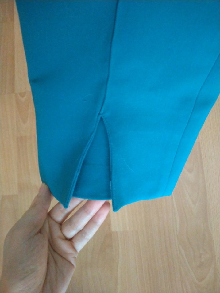 Mavi Kumaş Kadın Pantolon - Görsel 5