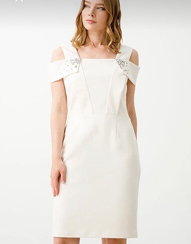 Ekol Ekol beyaz söz elbisesi
