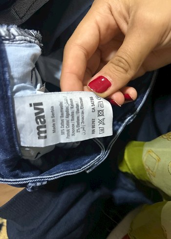 27 Beden Kadın Koyu Mavi Midi Denim Pantolon