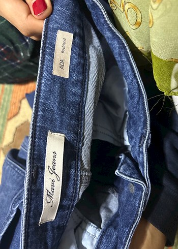 27 Beden mavi Renk Kadın Koyu Mavi Midi Denim Pantolon