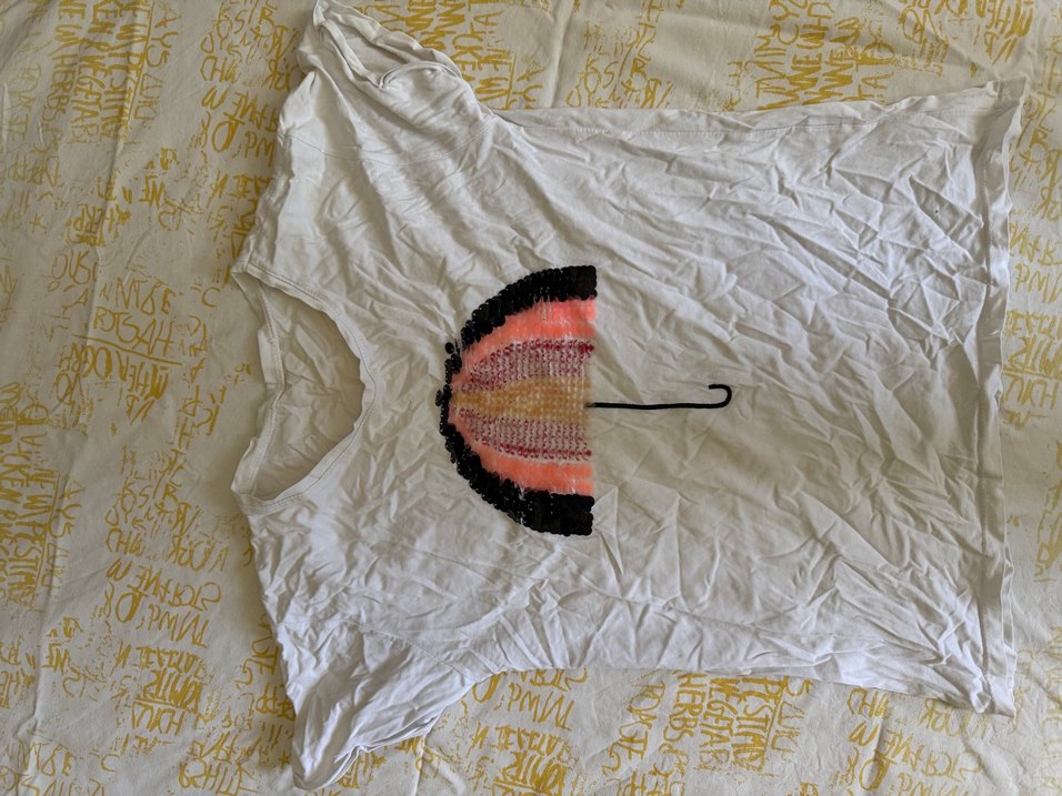 Boncuk İşlemeli Bohem Kadın Şemsiye Tişörtü - Görsel 2