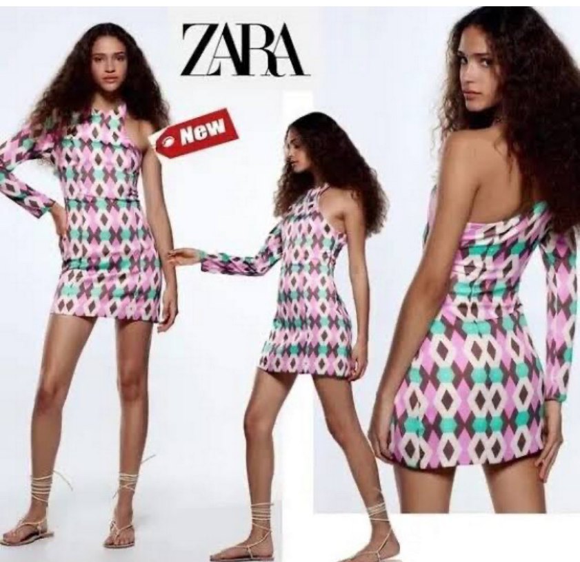 Bohem Mini Elbise, Yüksek Yaka, saten kumaş - Görsel 2