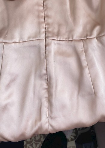 Bej Drapeli saten Mini Elbise - Görsel 5