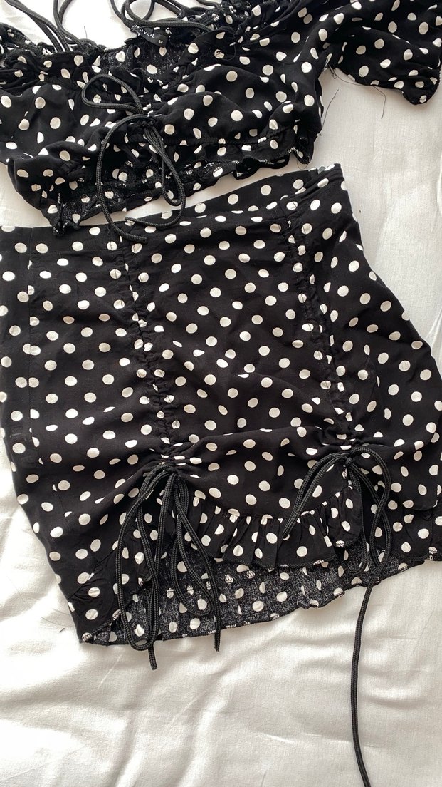 Puantiye Desenli plaj kıyafeti - Görsel 4