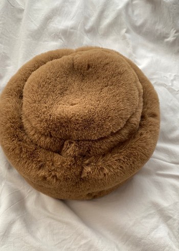 Kahverengi Kürklü Kadın Yün Şapka - Görsel 2