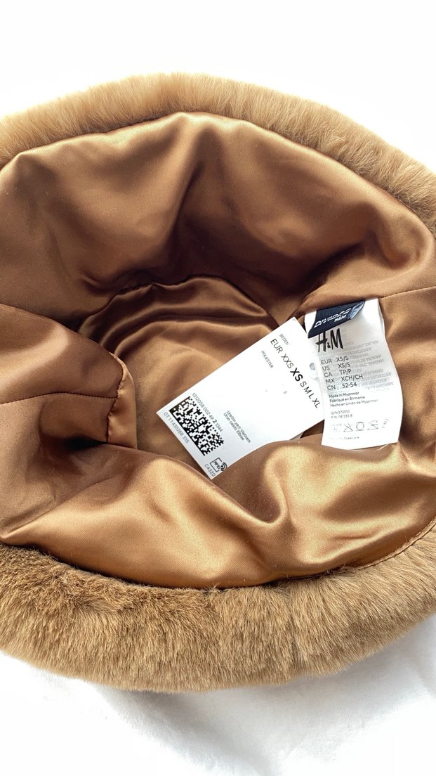 Kahverengi Kürklü Kadın Yün Şapka - Görsel 5