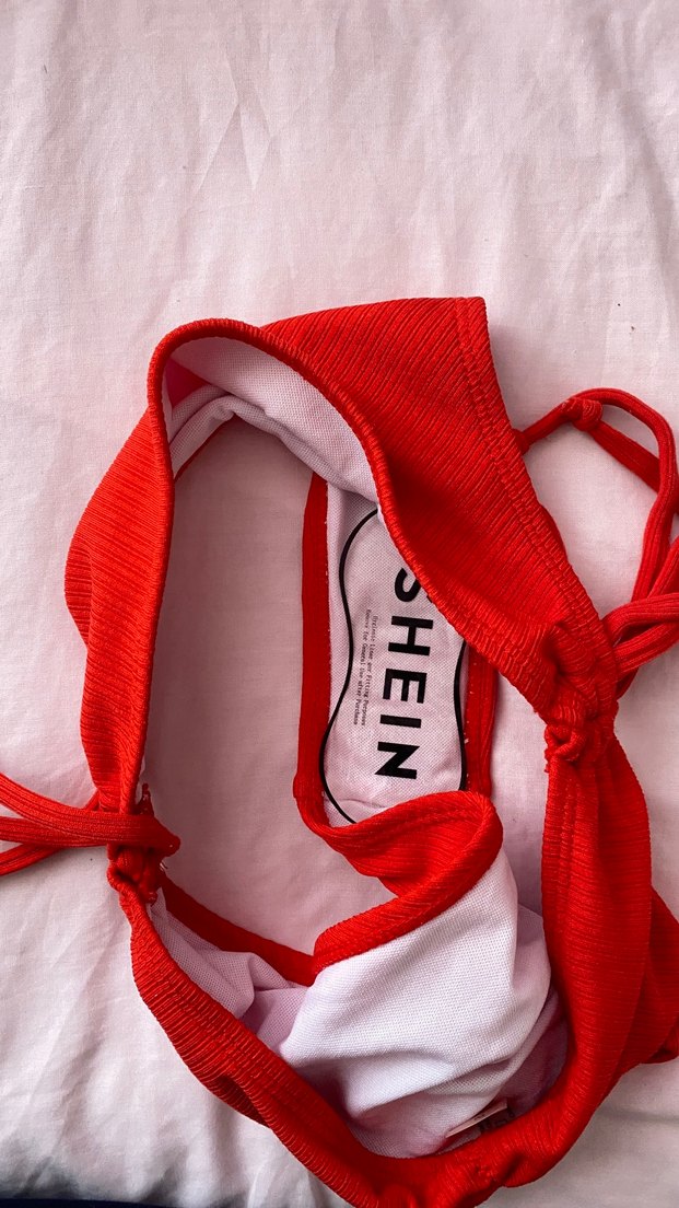 Kırmızı Parlak İpli Kadın Bikini - Görsel 5