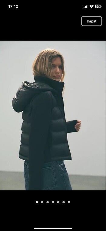 Zara şişme mont