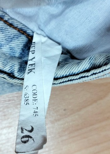 s Beden mavi Renk Mavi Baskılı Mom Jean