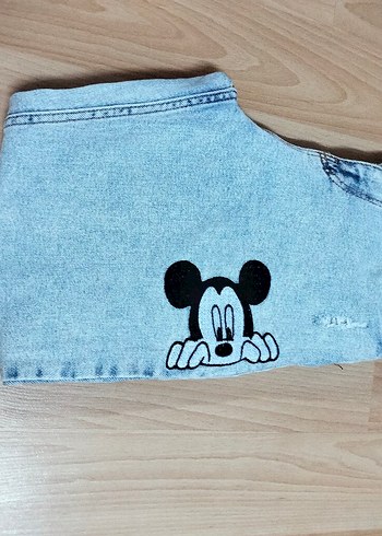 H&M Mavi Baskılı Mom Jean