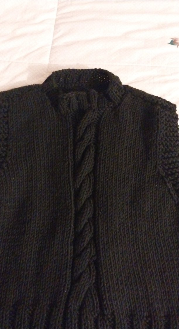 Siyah Örgü Boğazlı Kolsuz Kadın Süveter - Görsel 3