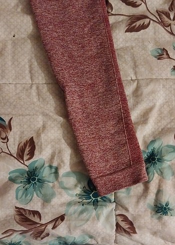 Bordo Kadın Spor Tayt Elastik Bel - Görsel 3