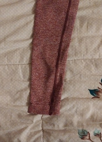 Bordo Kadın Spor Tayt Elastik Bel - Görsel 2