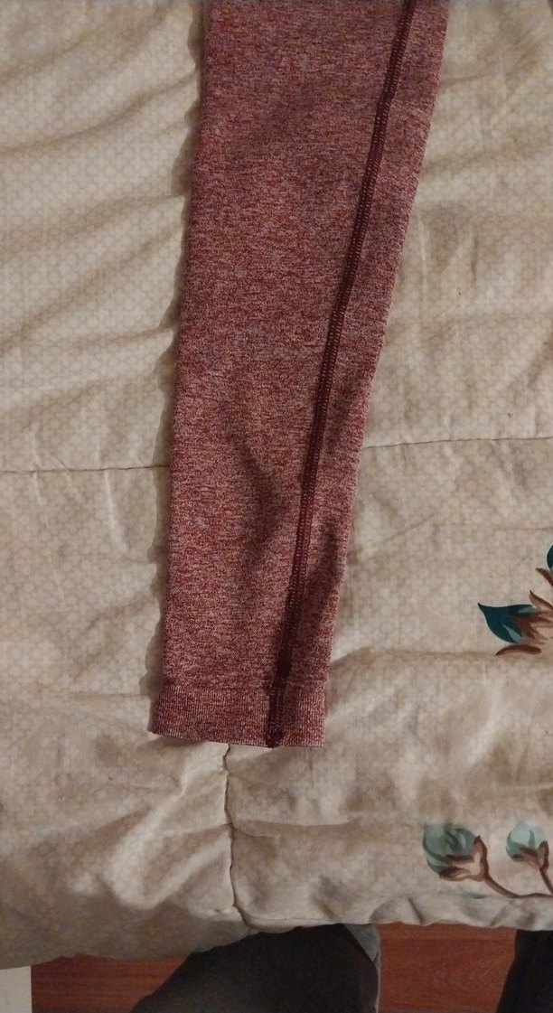 Bordo Kadın Spor Tayt Elastik Bel - Görsel 2