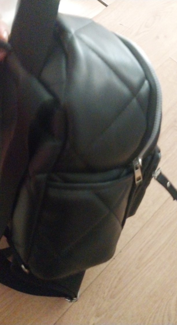 Siyah Deri Kadın Sırt Çantası - Görsel 5