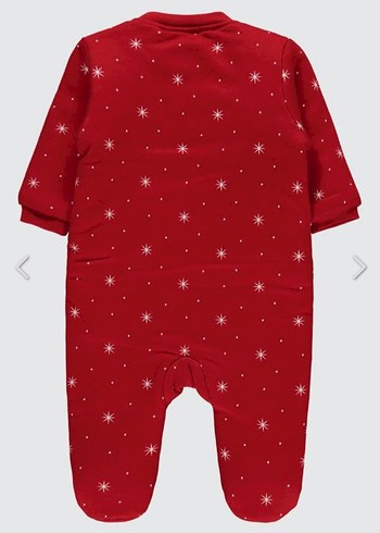 Nakışlı Kırmızı Bebek Tulum - Görsel 2