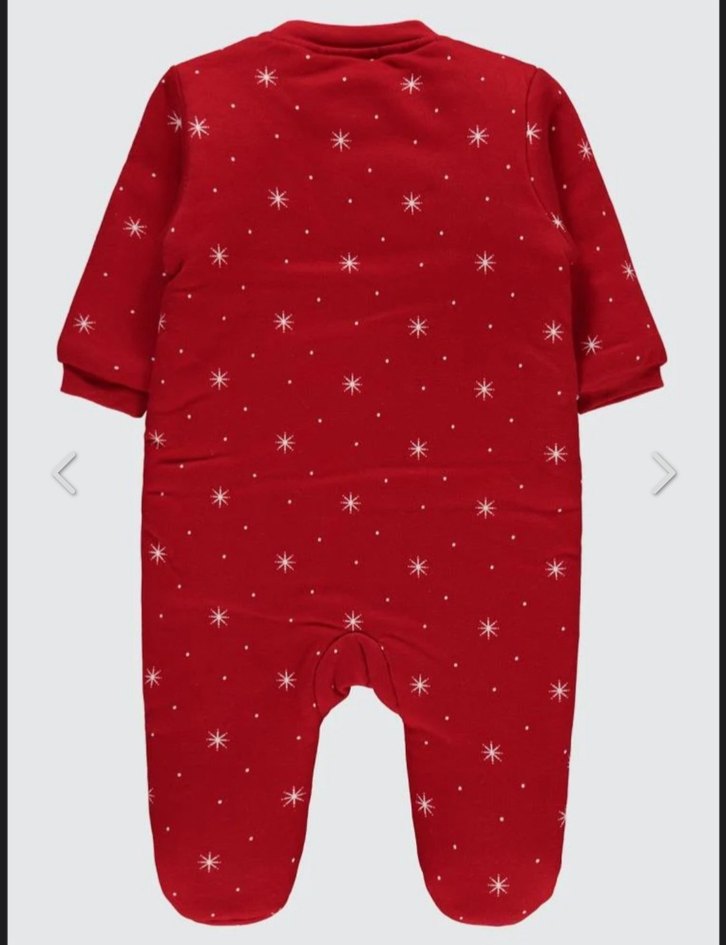 Nakışlı Kırmızı  Bebek Tulum - Görsel 2