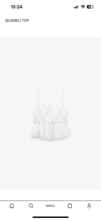 Zara işlemeli top