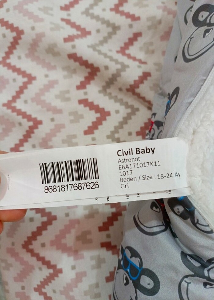 18-24 Ay Bebek mont veya yağmurluk - Görsel 3