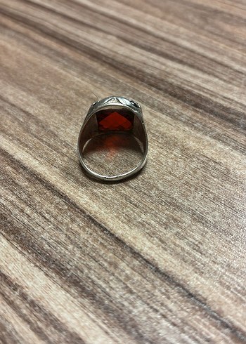 Koyu Kırmızı Bohem Erkek Yüzük - Görsel 2