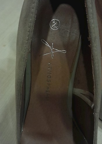 Bej Süet Topuklu Kadın Ayakkabı - Görsel 4