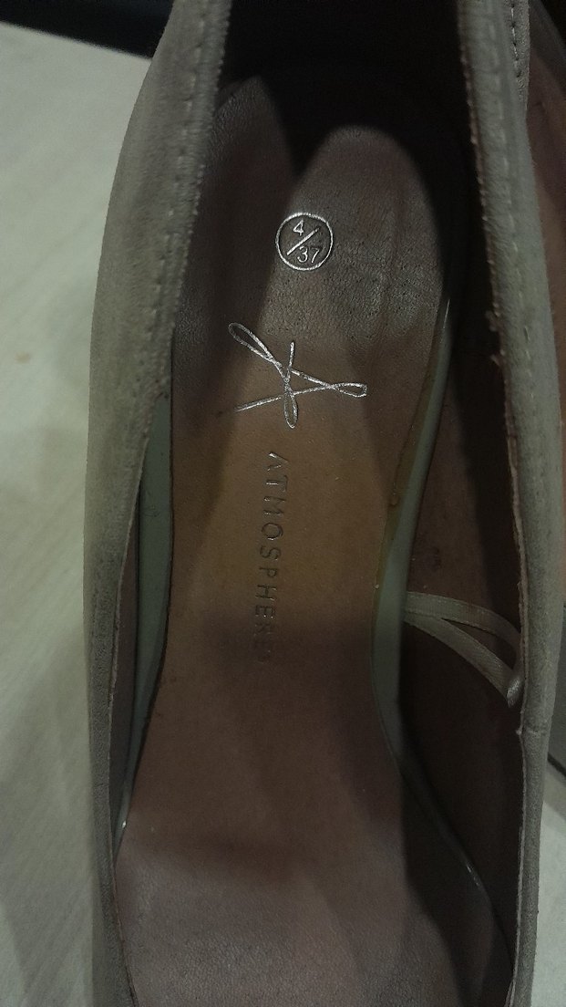 Bej Süet Topuklu Kadın Ayakkabı - Görsel 4