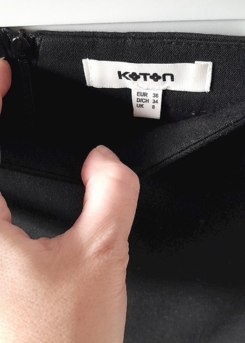 36 Beden siyah Renk Siyah Mini Kalem Etek