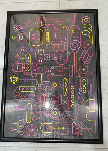 Renkli Neon Tasarımlı Puzzle