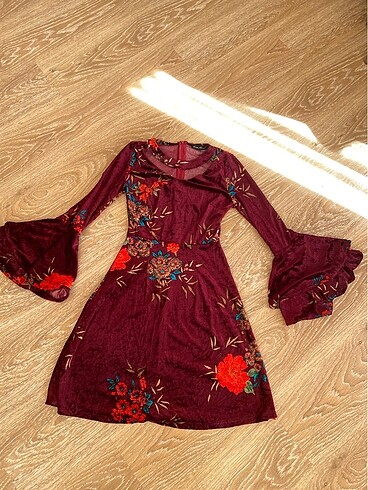 Bordo elbise