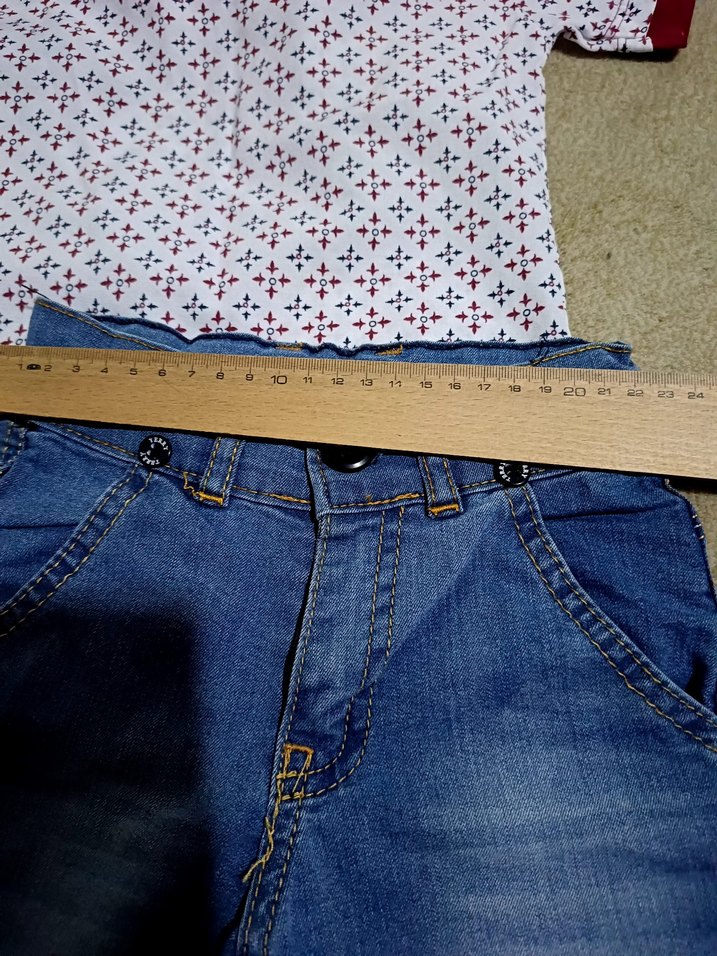 Renkli Baskılı Erkek Bebek Kotlu Takım - Görsel 3