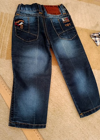 Erkek Bebek Ekose Gömlek ve Koyu Kot Pantolon - Görsel 4