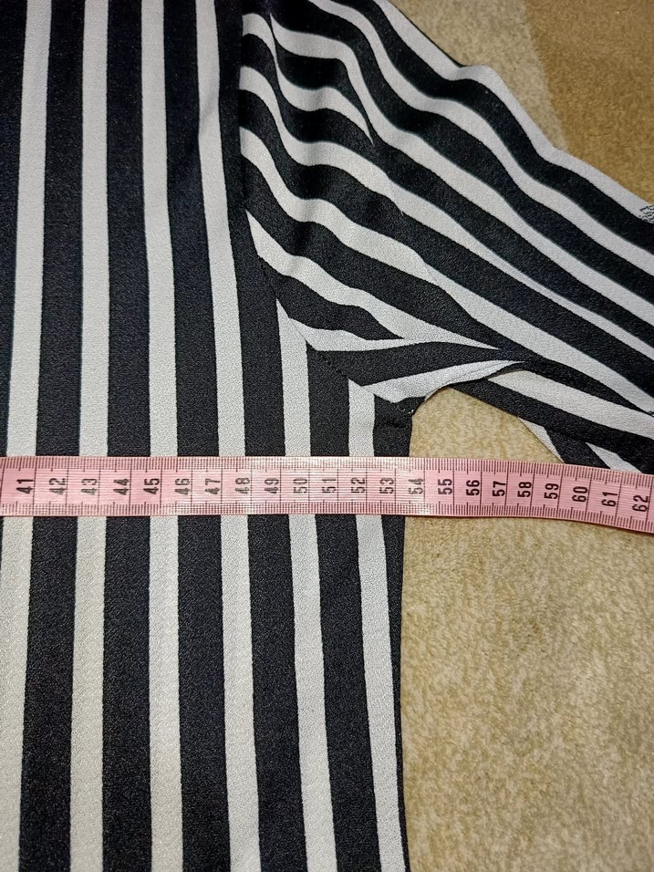 Uzun Kollu Zebra Desenli Bohem Tunik - Görsel 5