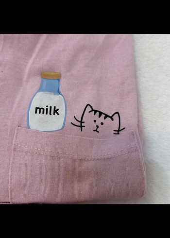 xl Beden pembe Renk Pembe Kısa Kollu Pijama