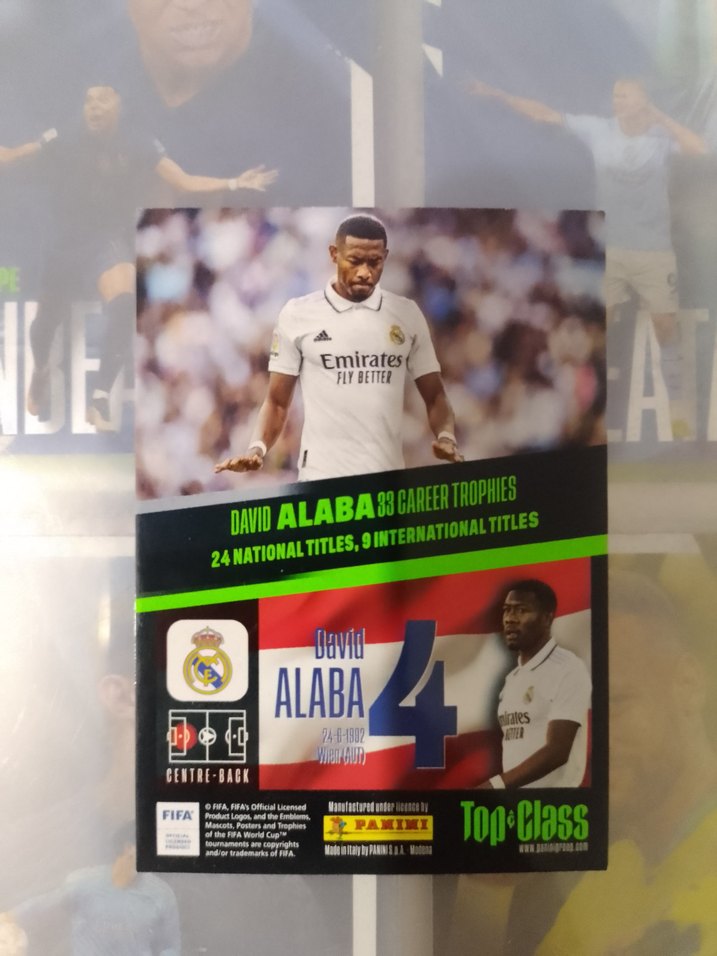 Panini Top Class 2024 Unbeatable Purple 
David Alaba No:268 Kart - Görsel 2
