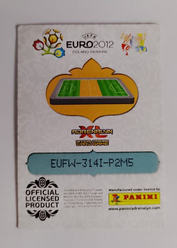 Panini Adrenalyn Euro 2012 Xabi Alonso FANS FAVOURITE Kartı.  - Görsel 2