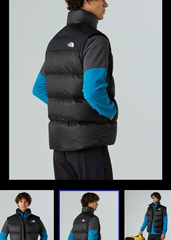 orjinal ürün Siyah Yüksek Yakalı Erkek Şişme Yelek - Görsel 3