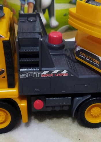 Sarı Renkli Oyuncak Vinç Araba - Görsel 3