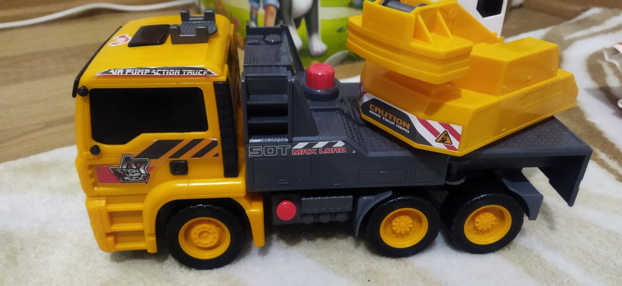 Sarı Renkli Oyuncak Vinç Araba - Görsel 3