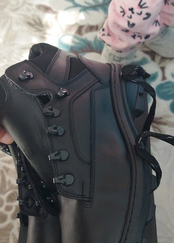 siyah Bağcıklı Erkek Biker Bot ürün sıfır - Görsel 3