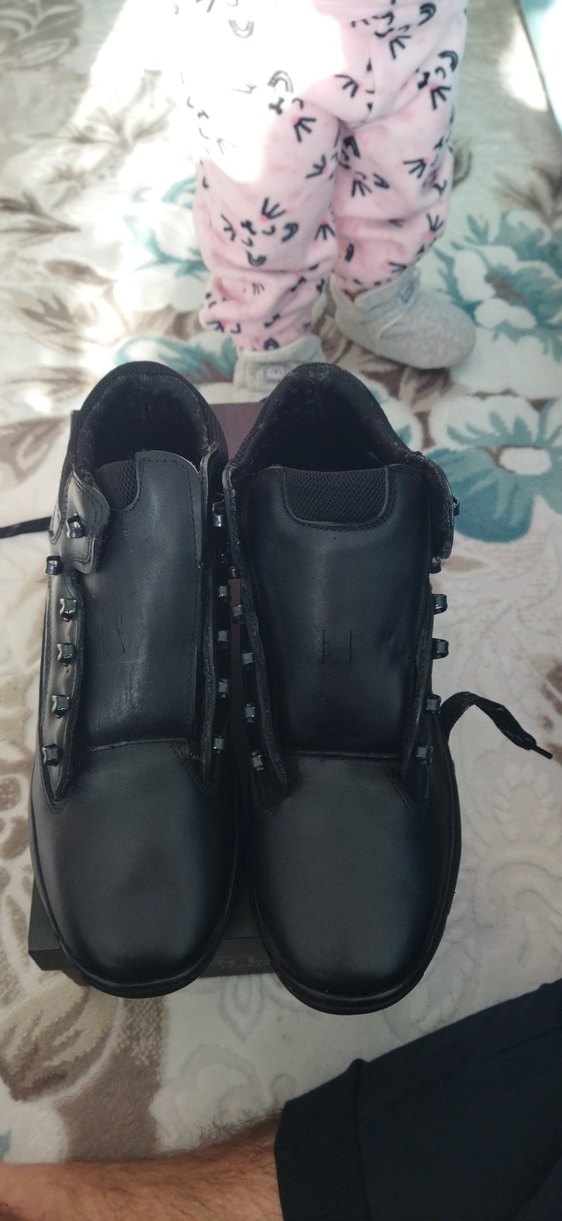 siyah Bağcıklı Erkek Biker Bot ürün sıfır - Görsel 2